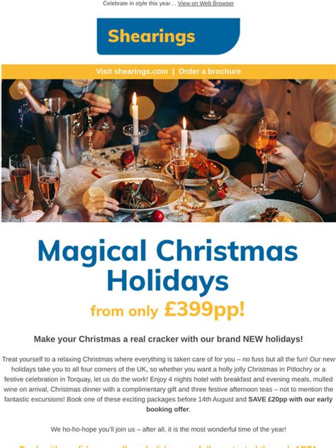 shearings christmas holidays|shearings christmas holiday packages.